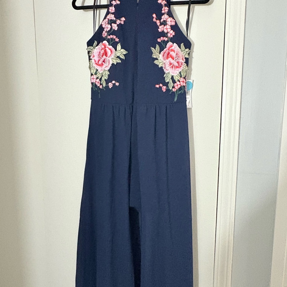 Stylish Navy  Blue Sleeveless Jumpsuit